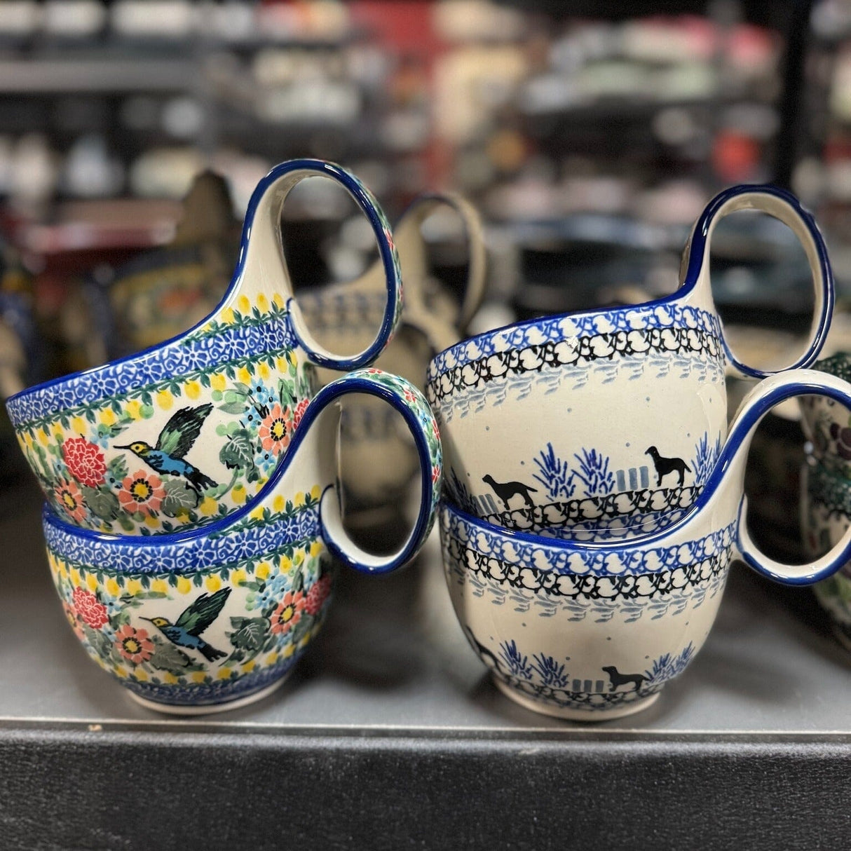 Bowl, Round, Loop Handle, 16 oz in "Labrador Loop" by Ceramika Artystyczna | A845-2862X