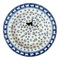 A picture of a Polish Pottery C.A. Soup Plate (Cat Tracks) | A014-1771 as shown at PolishPotteryOutlet.com/products/9-25-soup-pasta-plate-cat-tracks-a014-1771