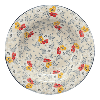 A picture of a Polish Pottery C.A. Soup Plate (Soft Bouquet) | A014-2378X as shown at PolishPotteryOutlet.com/products/c-a-9-25-soup-pasta-plate-soft-bouquet-a014-2378x