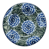 Polish Pottery CA.\ Soup Plate (Blue Dahlia) | A014-U1473 at PolishPotteryOutlet.com