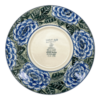 A picture of a Polish Pottery CA.\ Soup Plate (Blue Dahlia) | A014-U1473 as shown at PolishPotteryOutlet.com/products/9-25-soup-pasta-plate-blue-dahlia-a014-u1473