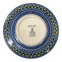 A picture of a Polish Pottery C.A. Soup Plate (Regal Roosters) | A014-U2617 as shown at PolishPotteryOutlet.com/products/9-25-soup-pasta-plate-regal-roosters-a014-u2617