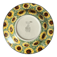 A picture of a Polish Pottery CA Soup Plate (Sunflower Fields) | A014-U4737 as shown at PolishPotteryOutlet.com/products/9-25-soup-pasta-plate-sunflower-fields-a014-u4737