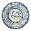 Polish Pottery CA Soup Plate (Bullfinch on Blue) | A014-U4830 at PolishPotteryOutlet.com