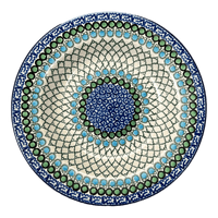 A picture of a Polish Pottery C.A. Soup Plate (Mediterranean Waves) | A014-U72 as shown at PolishPotteryOutlet.com/products/9-25-soup-pasta-plate-mediterranean-waves-a014-u72