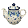 Polish Pottery CA 10 oz. Individual Teapot (Hyacinth in the Wind) | A020-2037X at PolishPotteryOutlet.com