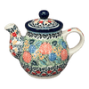 Polish Pottery CA 10 oz. Individual Teapot (Garden Trellis) | A020-U2123 at PolishPotteryOutlet.com