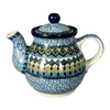 Polish Pottery CA 10 oz. Individual Teapot (Aztec Blues) | A020-U4428 at PolishPotteryOutlet.com