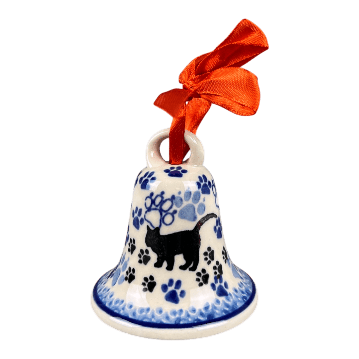 Ornament, Bell, 3" in "Cat Tracks" by Ceramika Artystyczna | A029-1771
