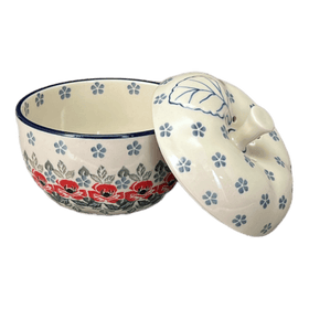 Polish Pottery CA Large Apple Baker (Poppy Ring) | A034-1486X Additional Image at PolishPotteryOutlet.com