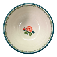 A picture of a Polish Pottery C.A. Large Apple Baker (Classic Rose) | A034-2120Q as shown at PolishPotteryOutlet.com/products/large-apple-baker-classic-rose-a034-2120q