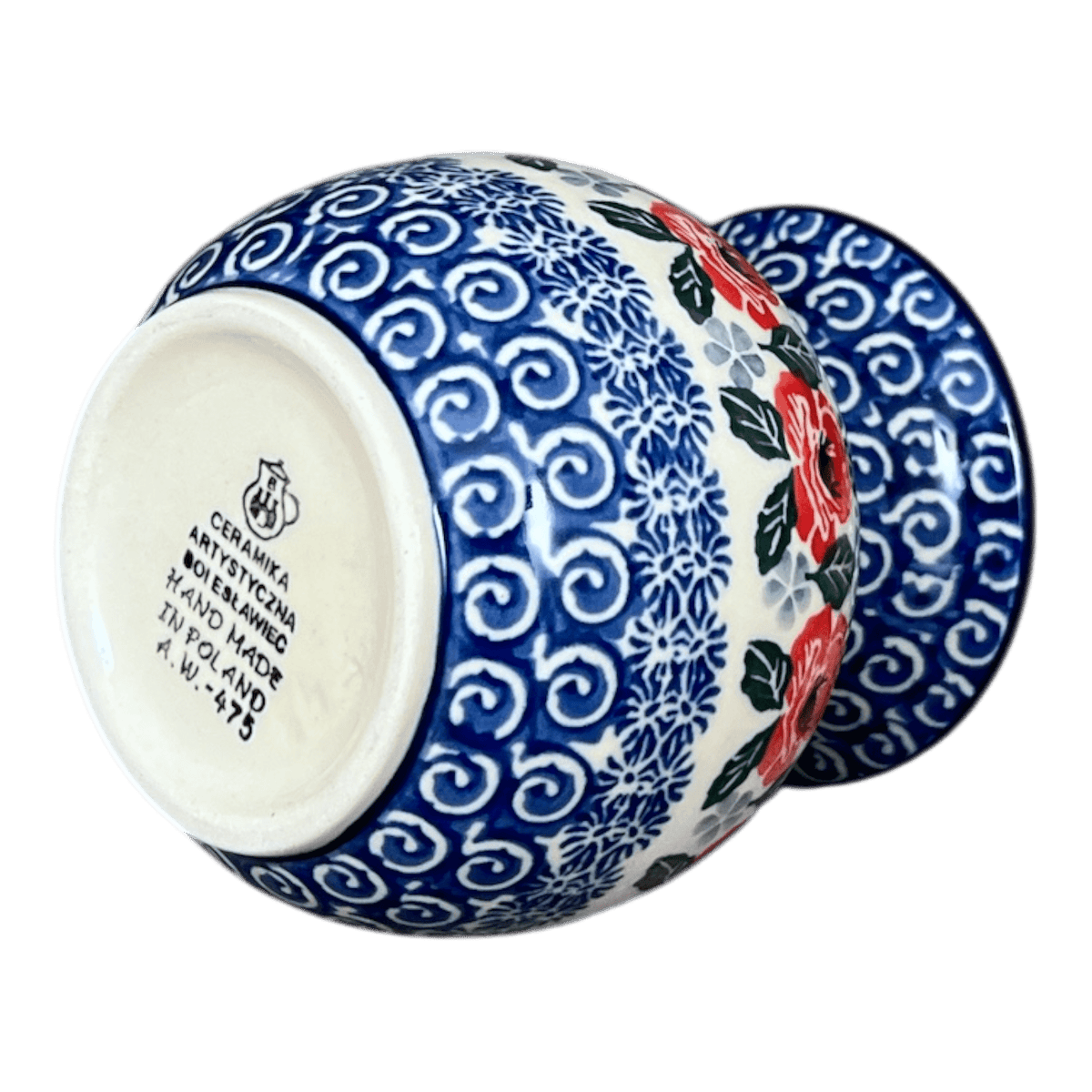 Vase, Round, 4" in "Rosie's Garden" by Ceramika Artystyczna | A048-1490X