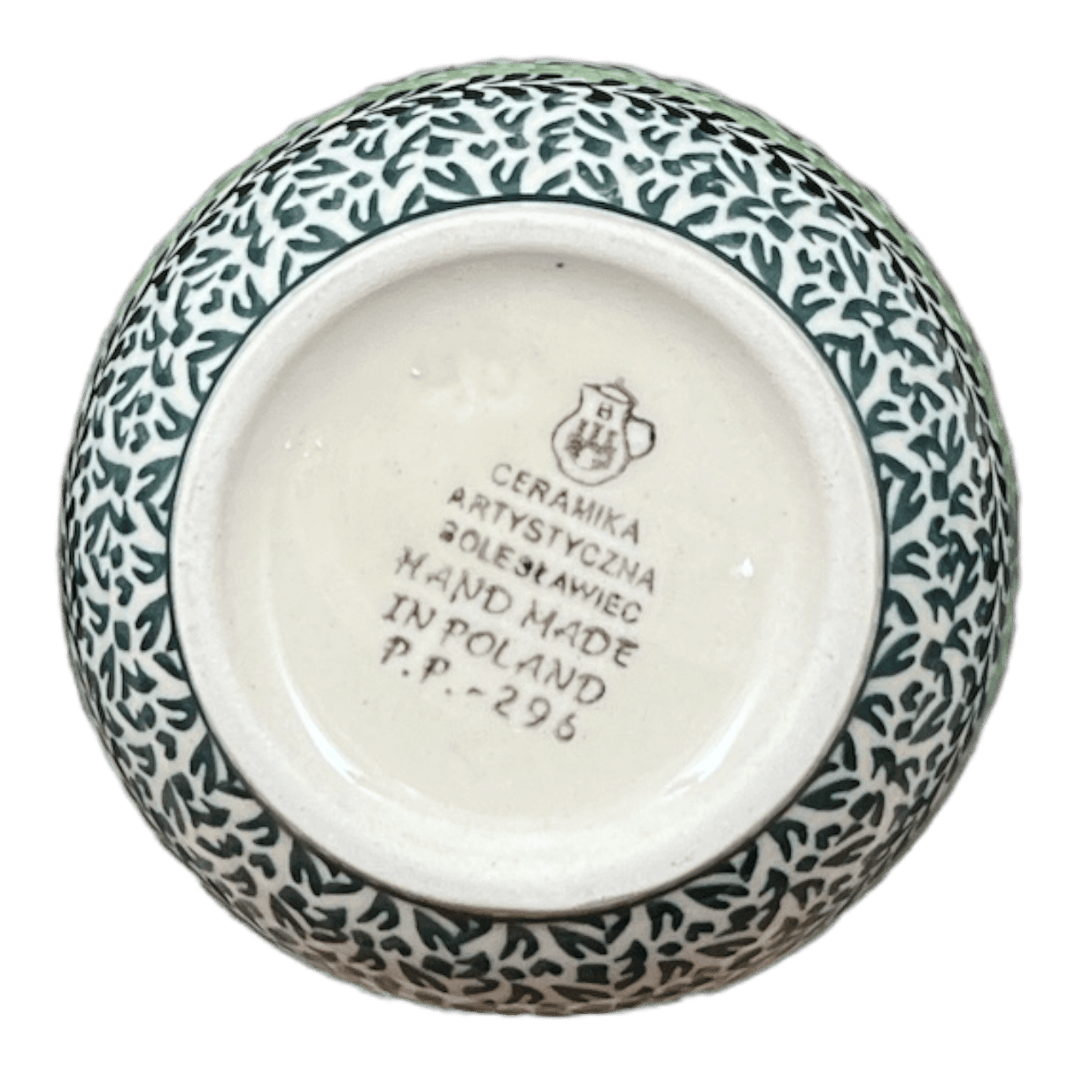 Vase, Round, 4" in "Lemons and Leaves" by Ceramika Artystyczna | A048-2749X