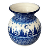 Polish Pottery C.A. 4" Tall Vase (Winter Skies) | A048-2826X at PolishPotteryOutlet.com