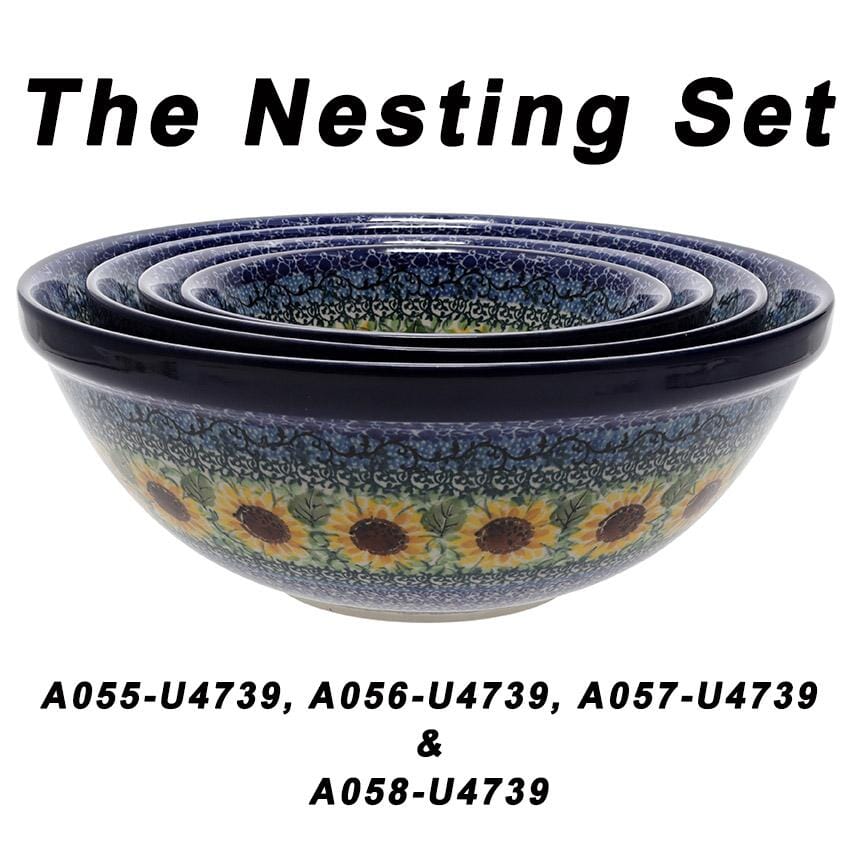 Bowl, Round, Kitchen, 7.75" in "Sunflowers" by Ceramika Artystyczna | A057-U4739