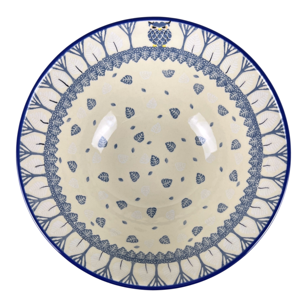 Bowl, Round, Kitchen, 9" in "Lone Owl" by Ceramika Artystyczna | A056-3326X