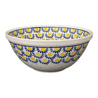 A picture of a Polish Pottery CA 7.75" Kitchen Bowl (Sunny Circle) | A057-0215 as shown at PolishPotteryOutlet.com/products/7-75-kitchen-bowl-sunny-circle-a057-0215