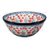 Polish Pottery CA 7.75" Kitchen Bowl (Red Aster) | A057-1435X at PolishPotteryOutlet.com