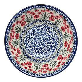 Polish Pottery CA 7.75" Kitchen Bowl (Red Aster) | A057-1435X Additional Image at PolishPotteryOutlet.com