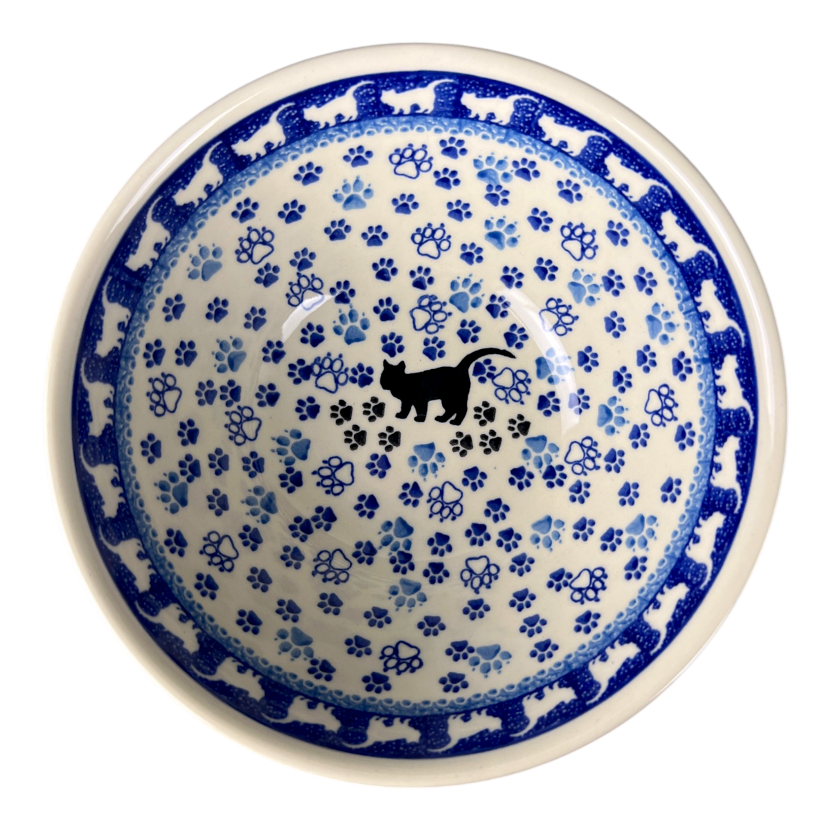 Bowl, Round, Kitchen, 7.75" in "Cat Tracks" by Ceramika Artystyczna | A057-1771