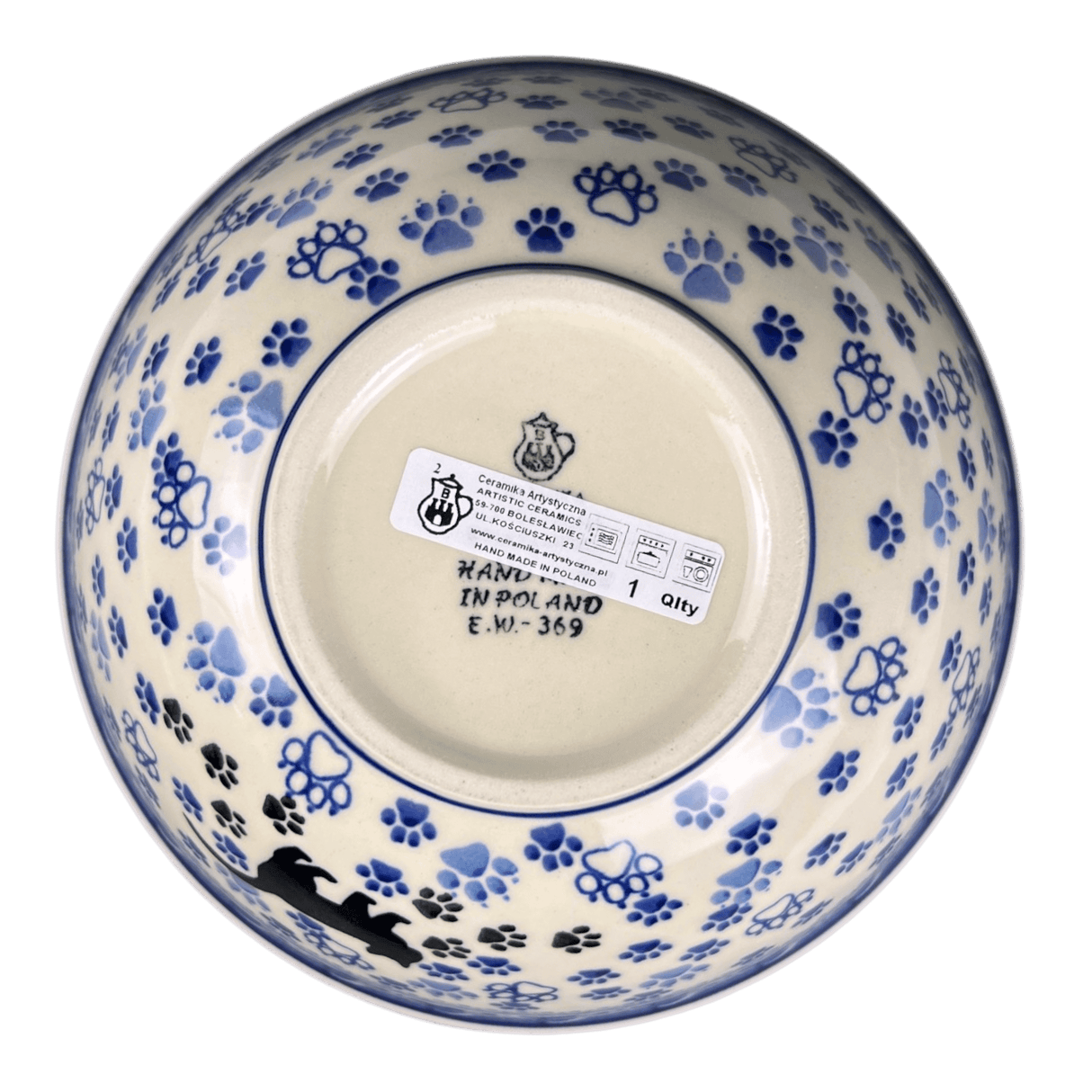 Bowl, Round, Kitchen, 7.75" in "Cat Tracks" by Ceramika Artystyczna | A057-1771