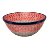 Polish Pottery C.A. 7.75" Kitchen Bowl (Coral Fans) | A057-2199X at PolishPotteryOutlet.com
