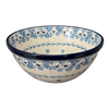 Polish Pottery CA 7.75" Kitchen Bowl (Pansy Blues) | A057-2346X at PolishPotteryOutlet.com