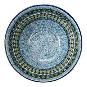 Polish Pottery CA 7.75" Kitchen Bowl (Aztec Blues) | A057-U4428 Additional Image at PolishPotteryOutlet.com
