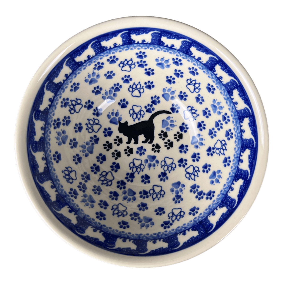 Bowl, Round, Kitchen, 6.75" in "Cat Tracks" by Ceramika Artystyczna | A058-1771