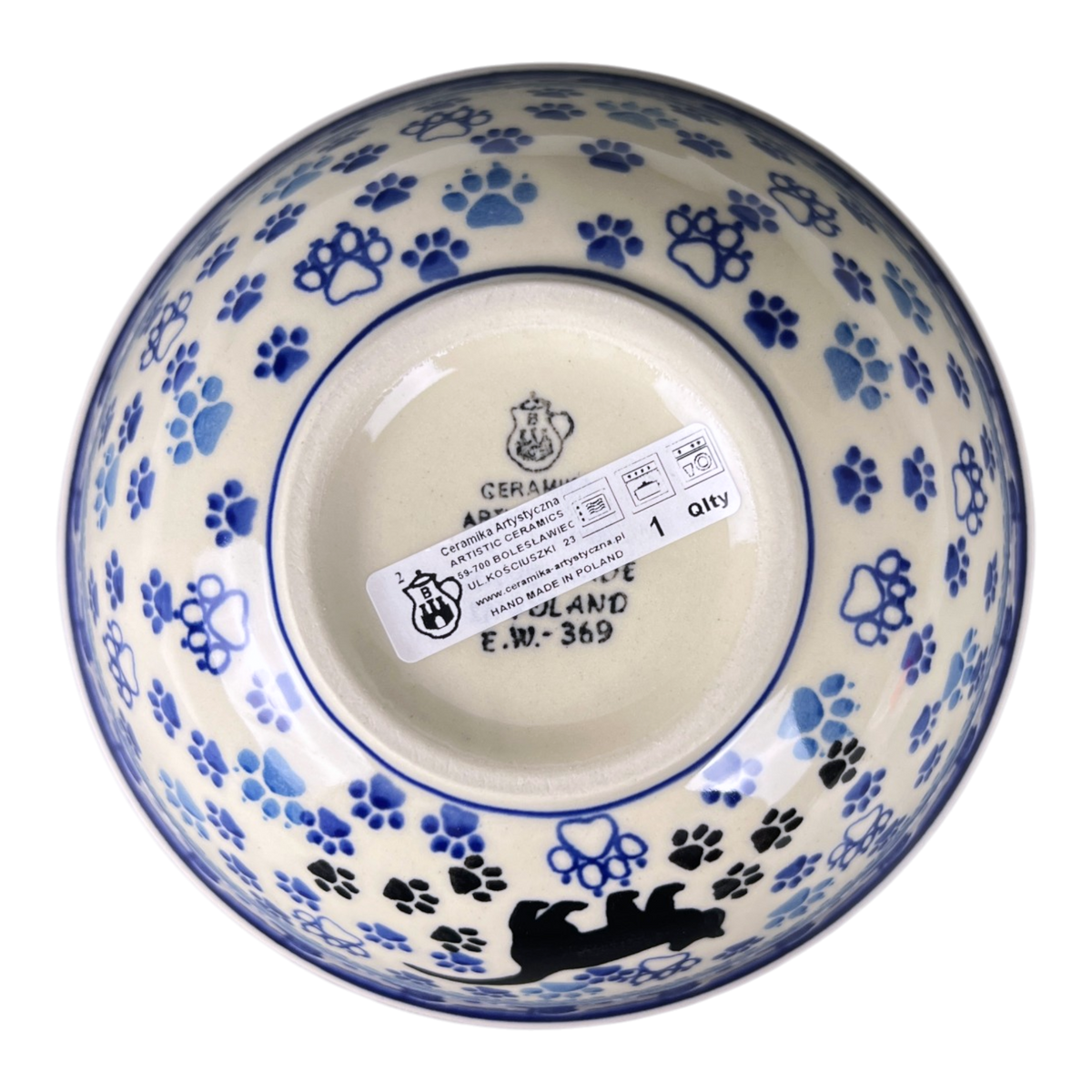 Bowl, Round, Kitchen, 6.75" in "Cat Tracks" by Ceramika Artystyczna | A058-1771