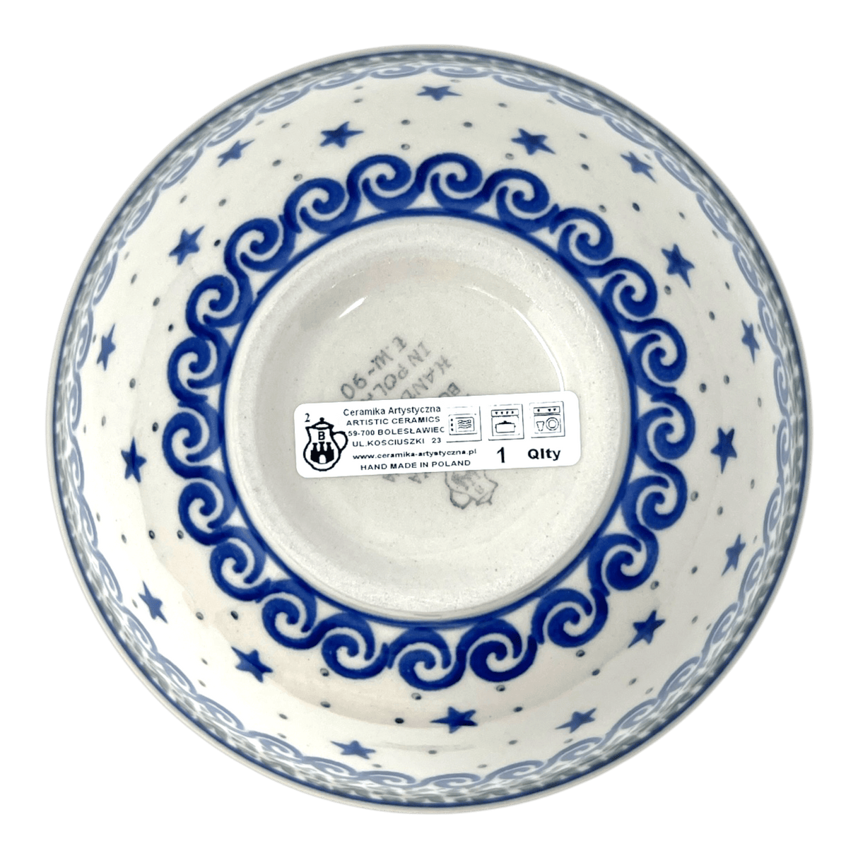 Bowl, Round, Kitchen, 6.75" in "Starry Sea" by Ceramika Artystyczna | A058-454C