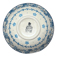 A picture of a Polish Pottery CA 5.5" Kitchen Bowl (Pansy Blues) | A059-2346X as shown at PolishPotteryOutlet.com/products/5-5-kitchen-bowl-pansy-blues-a059-2346x