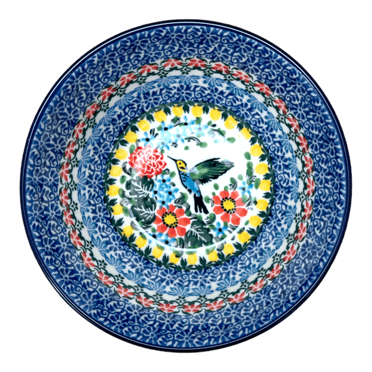 Bowl, Round, Kitchen, 5.5" in "Hummingbird Bouquet" by Ceramika Artystyczna | A059-U3357