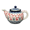 Polish Pottery CA 40 oz. Teapot (Red Aster) | A060-1435X at PolishPotteryOutlet.com