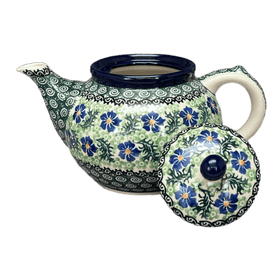 Polish Pottery C.A. 40 oz. Teapot (Clematis ) | A060-1538X Additional Image at PolishPotteryOutlet.com