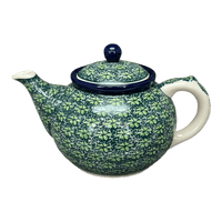 A picture of a Polish Pottery C.A. 40 oz. Teapot (Pride of Ireland) | A060-2461X as shown at PolishPotteryOutlet.com/products/40-oz-teapot-pride-of-ireland-a060-2461x