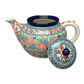 Polish Pottery CA 40 oz. Teapot (Garden Trellis) | A060-U2123 Additional Image at PolishPotteryOutlet.com