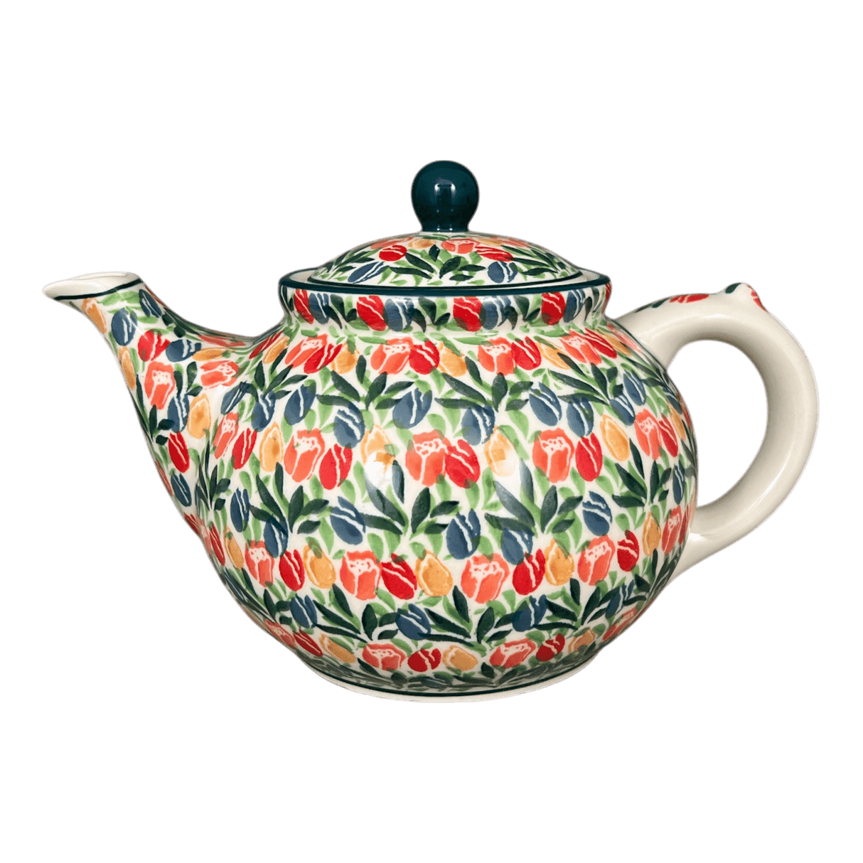 Teapot, 1.2 Liter in "Tulip Burst" by Ceramika Artystyczna | A060-U4226