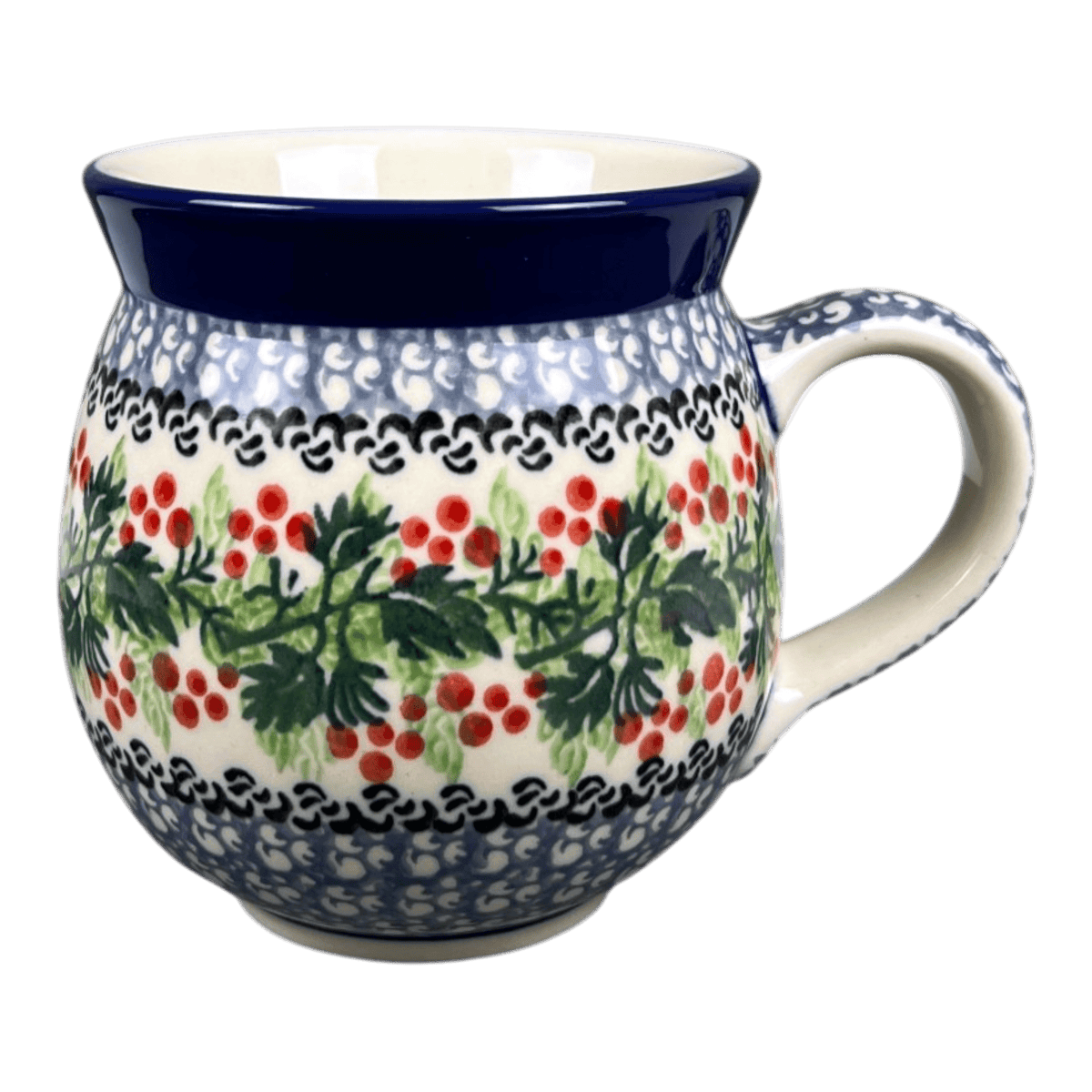 Mug, Belly Mug, 12 oz Medium in "Bearberries" by Ceramika Artystyczna | A070-1734X