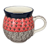 Polish Pottery C.A. 12 oz. Belly Mug (Coral Fans) | A070-2199X at PolishPotteryOutlet.com