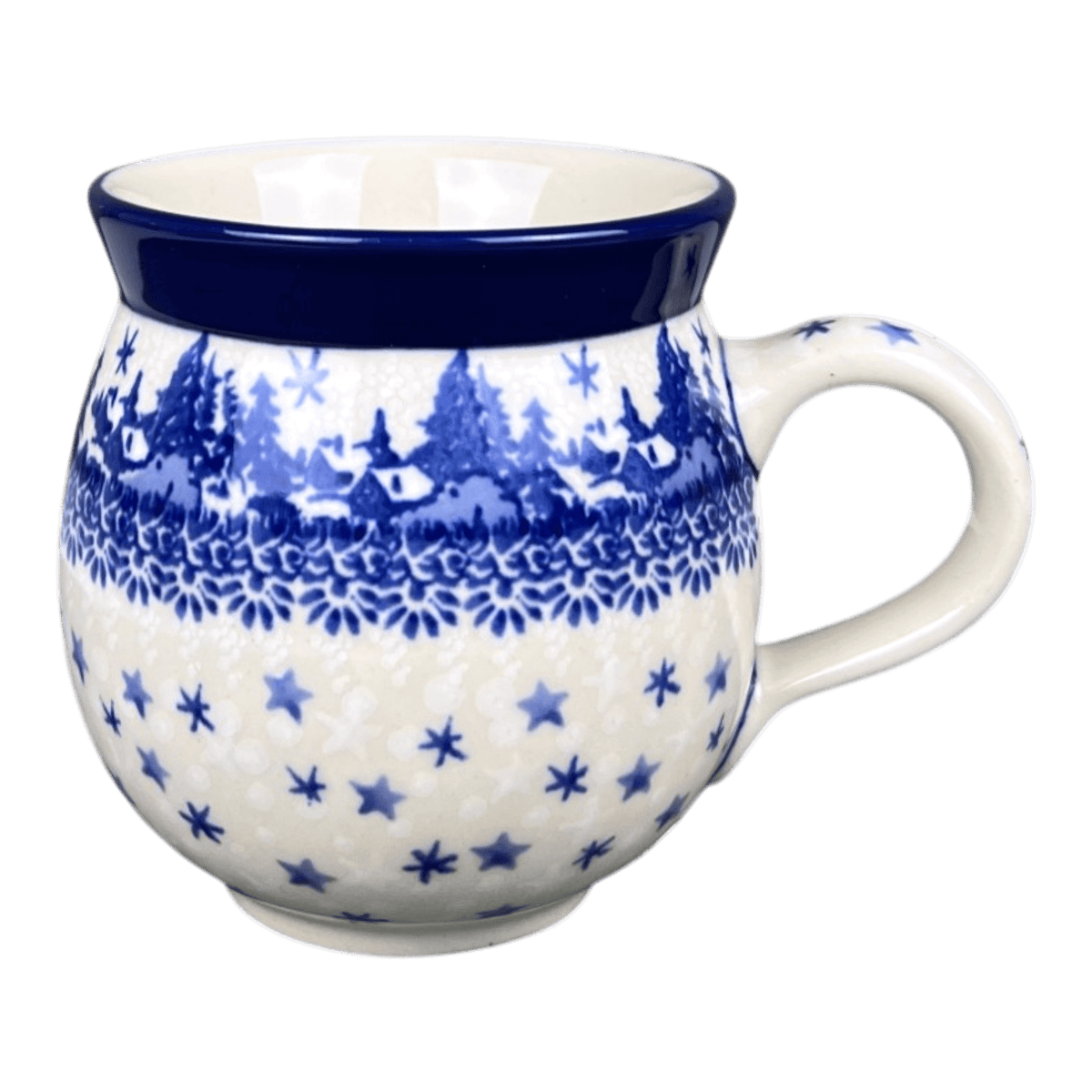 Mug, Belly Mug, 12 oz Medium in "Frosted Starlight" by Ceramika Artystyczna | A070-2329X