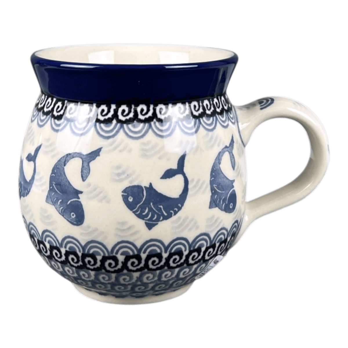 Mug, Belly Mug, 12 oz Medium in "Periwinkle Pond" by Ceramika Artystyczna | A070-2385X
