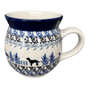 Polish Pottery CA 16 oz. Belly Mug (Labrador Loop) | A073-2862X at PolishPotteryOutlet.com