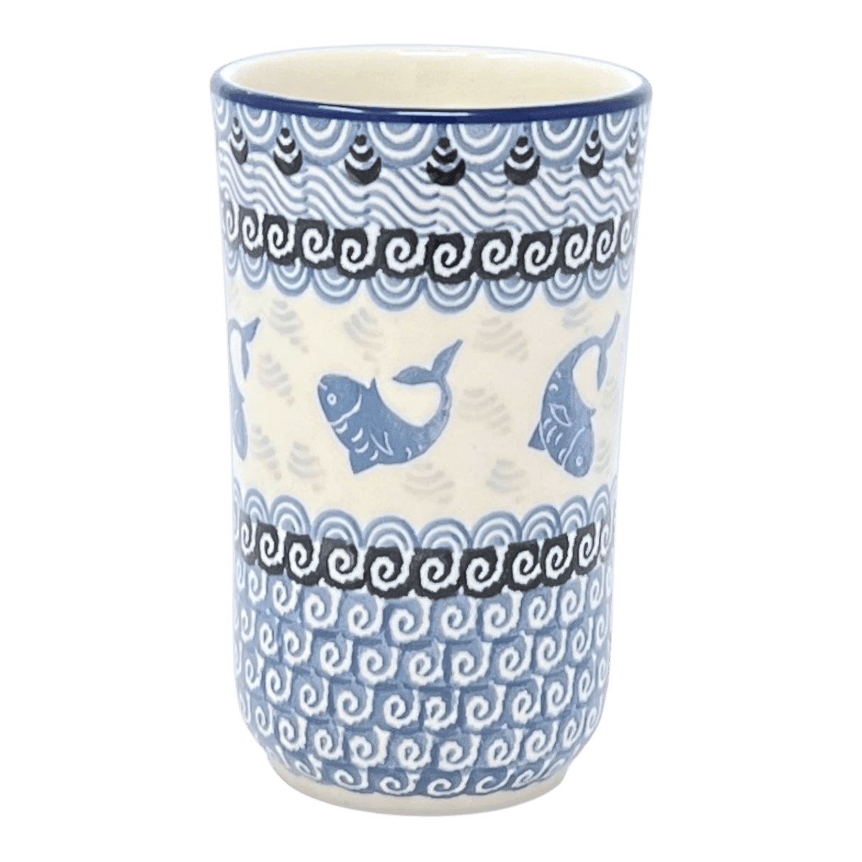 Tumbler, 12 oz in "Periwinkle Pond" by Ceramika Artystyczna | A076-2385X