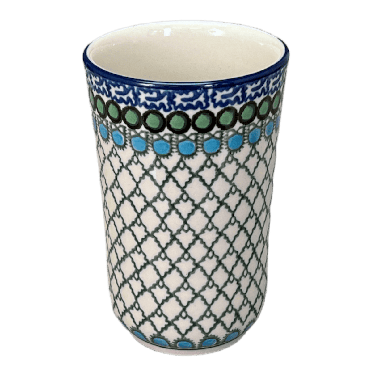 Tumbler, 12 oz in "Mediterranean Waves" by Ceramika Artystyczna | A076-U72