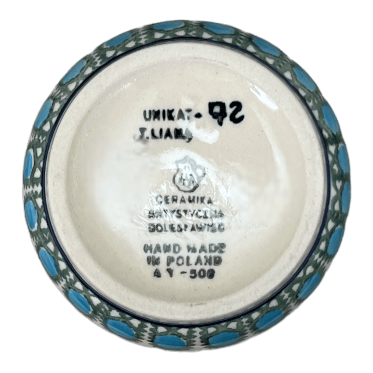 Tumbler, 12 oz in "Mediterranean Waves" by Ceramika Artystyczna | A076-U72