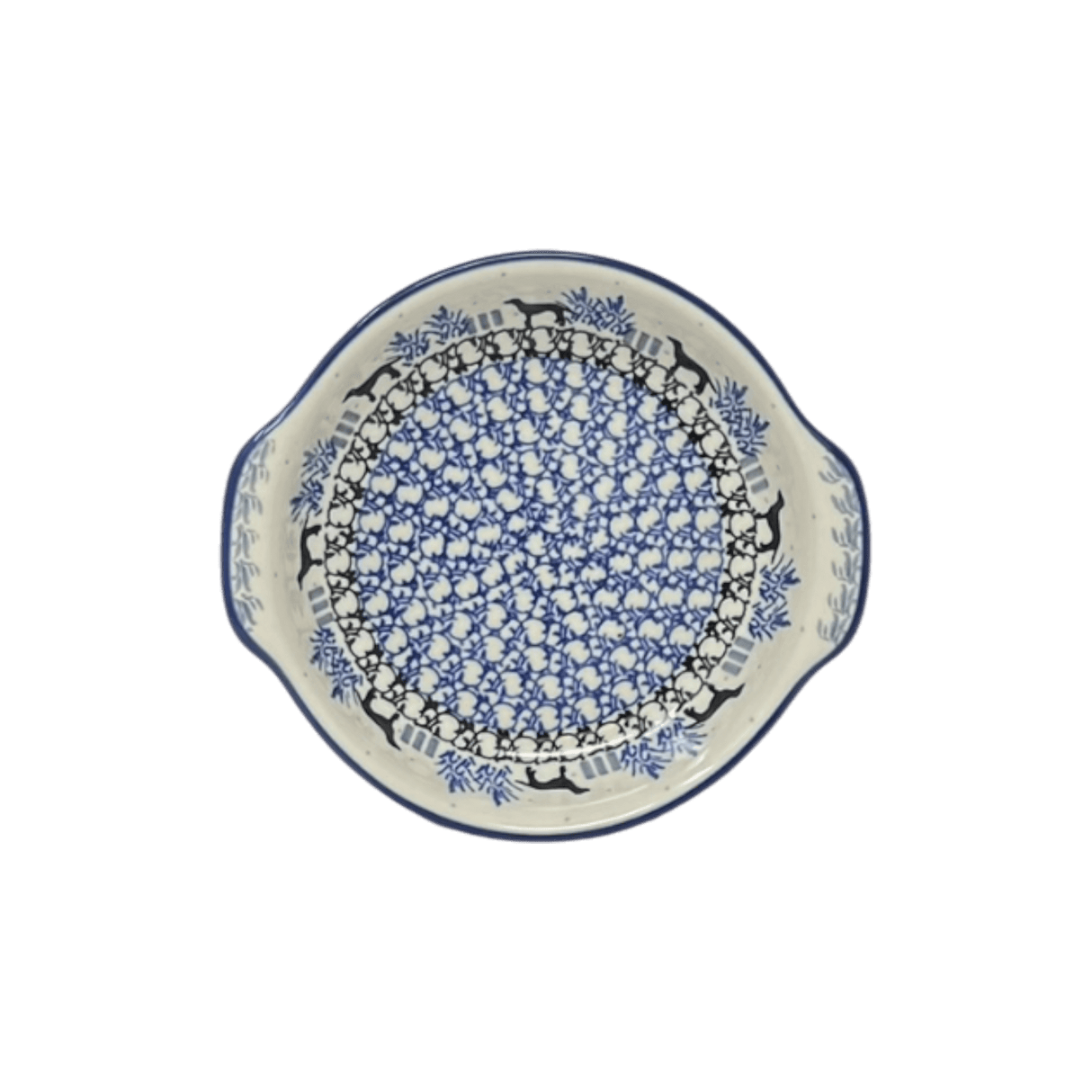 Casserole, Round, Small, 6.5" x 7.25" in "Labrador Loop" by Ceramika Artystyczna | A142-2862X