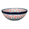 Polish Pottery CA 12.75" Bowl (Red Aster) | A154-1435X at PolishPotteryOutlet.com