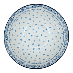 Polish Pottery CA 12.75" Bowl (Pansy Blues) | A154-2346X Additional Image at PolishPotteryOutlet.com