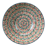 A picture of a Polish Pottery CA 12.75" Bowl (Tulip Burst) | A154-U4226 as shown at PolishPotteryOutlet.com/products/12-75-bowl-tulip-burst-a154-u4226